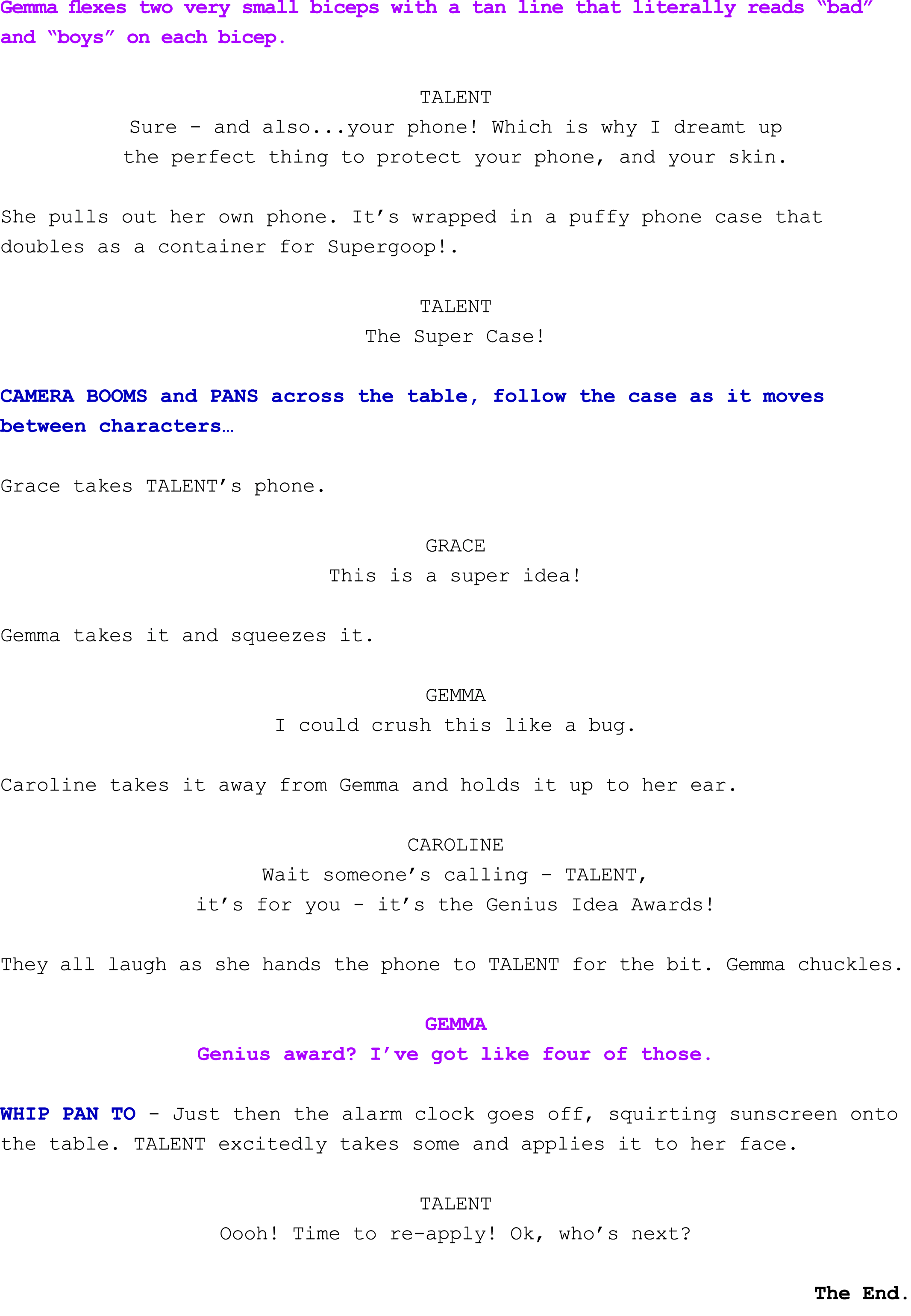 Gemma flexes two very small biceps with a tan line that literally reads “bad” and “boys” on each bicep. TALENT Sure a...